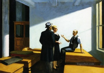 Edward Hopper Painting - conferencia en la noche Edward Hopper